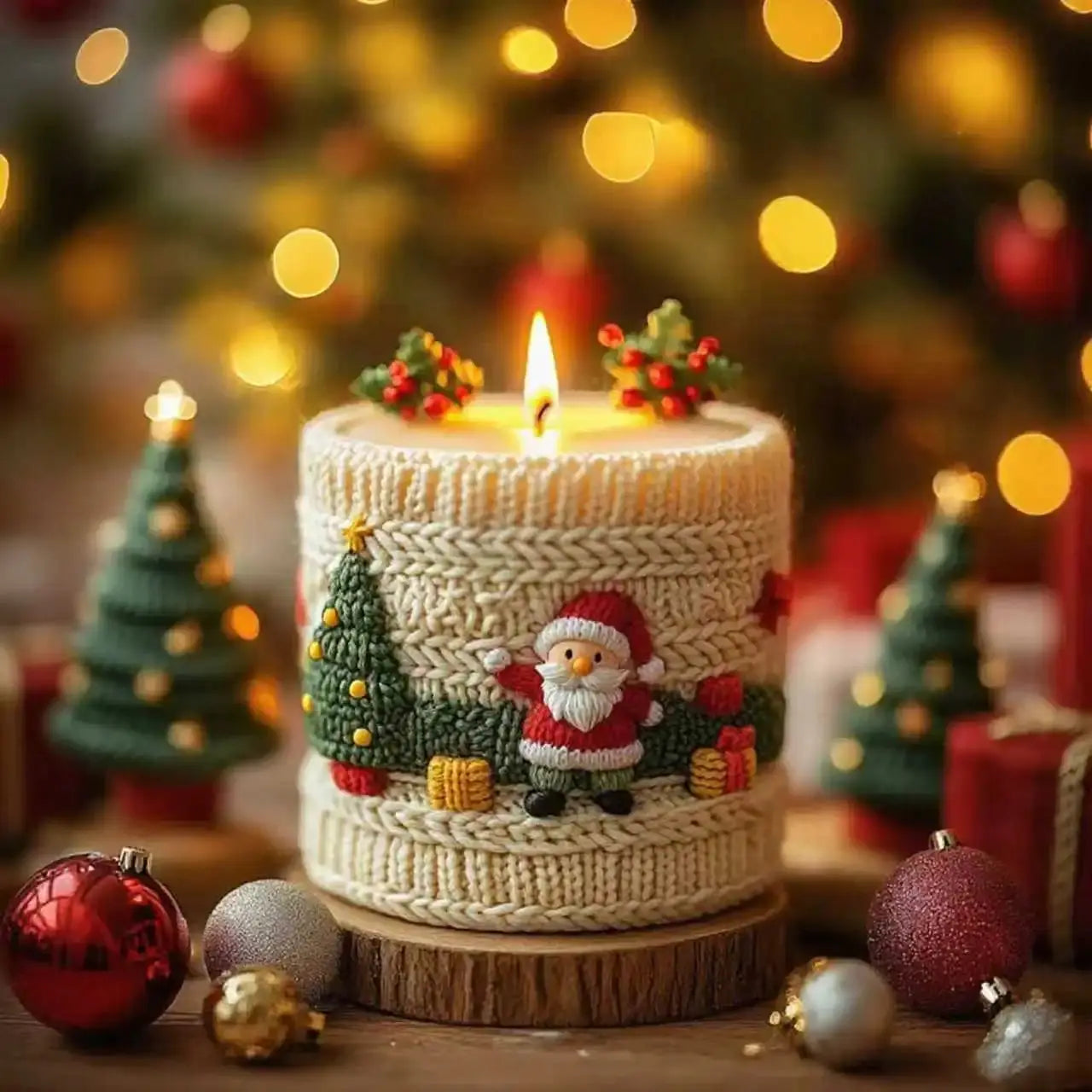 Christmas Santa Tree Silicone Candle Mold