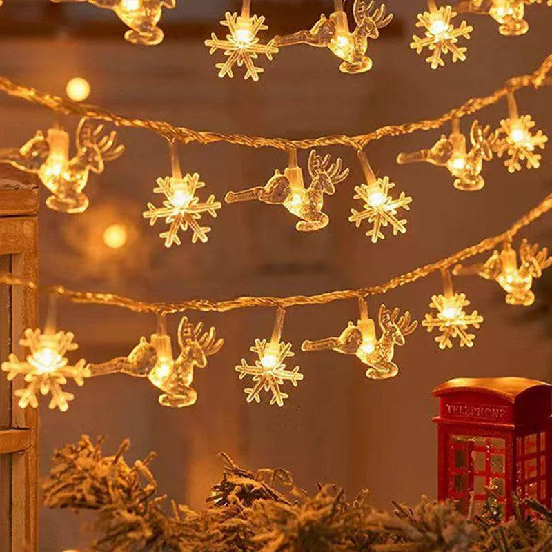 Snowflake LED Christmas Tree String Lights