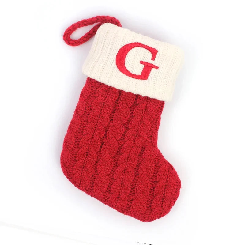 Personalized Knitted Christmas Stocking Decoration