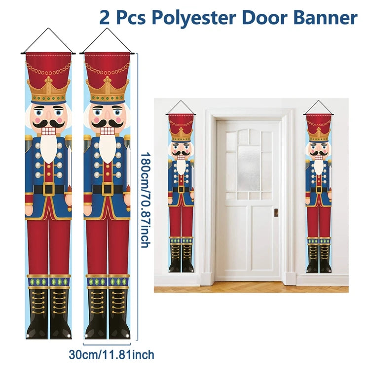 Merry Christmas 2025 Festive Door Banner