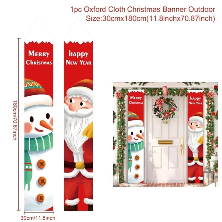 Merry Christmas 2025 Festive Door Banner