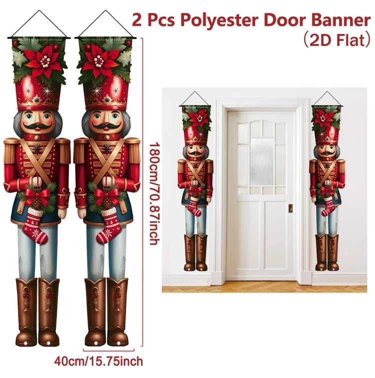 Merry Christmas 2025 Festive Door Banner