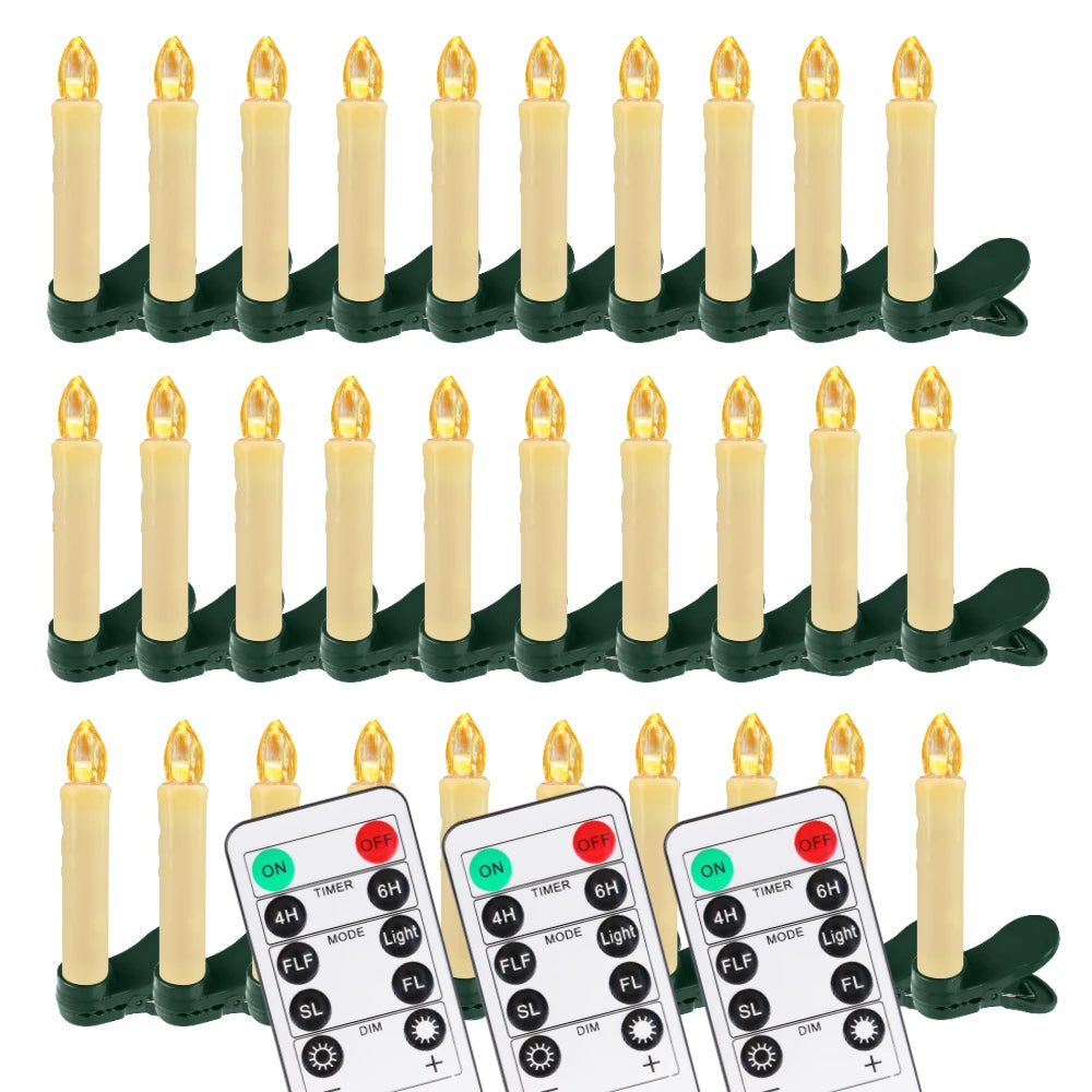 Flameless LED Taper Christmas Candles