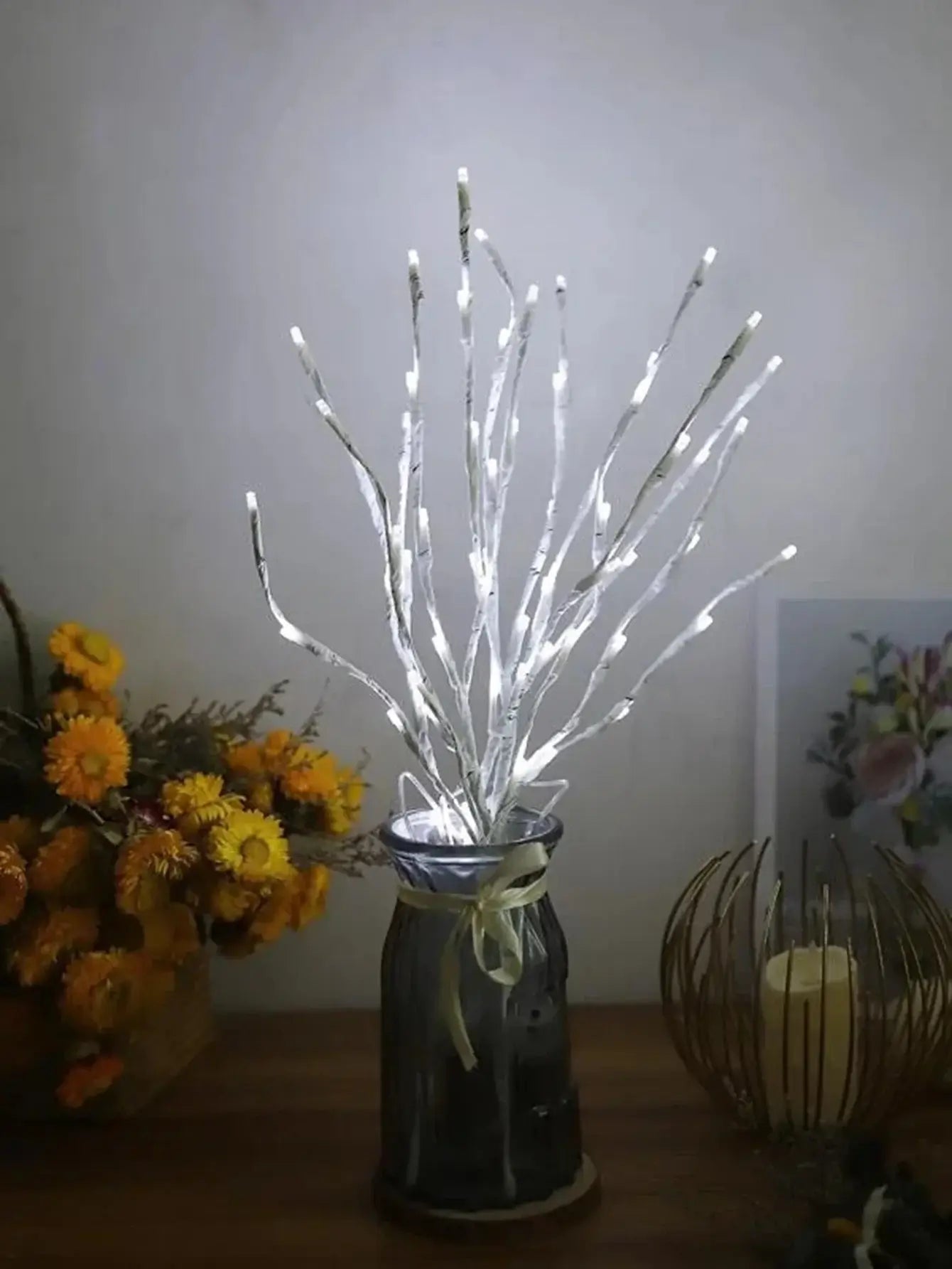 LED White Birch Branch Lights