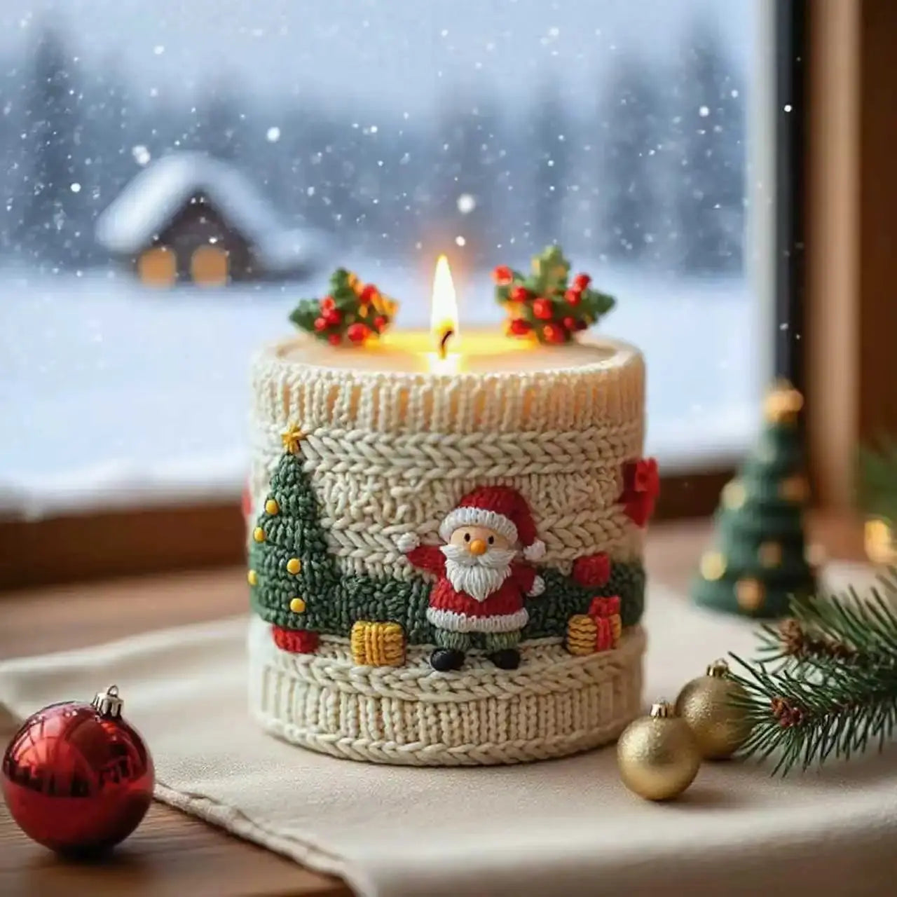 Christmas Santa Tree Silicone Candle Mold