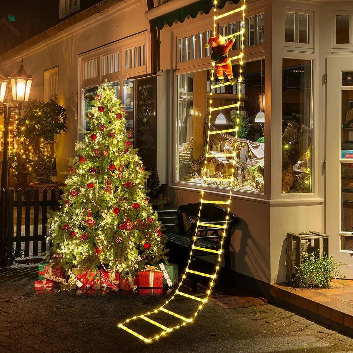Santa Claus Climbing Ladder Light Decoration