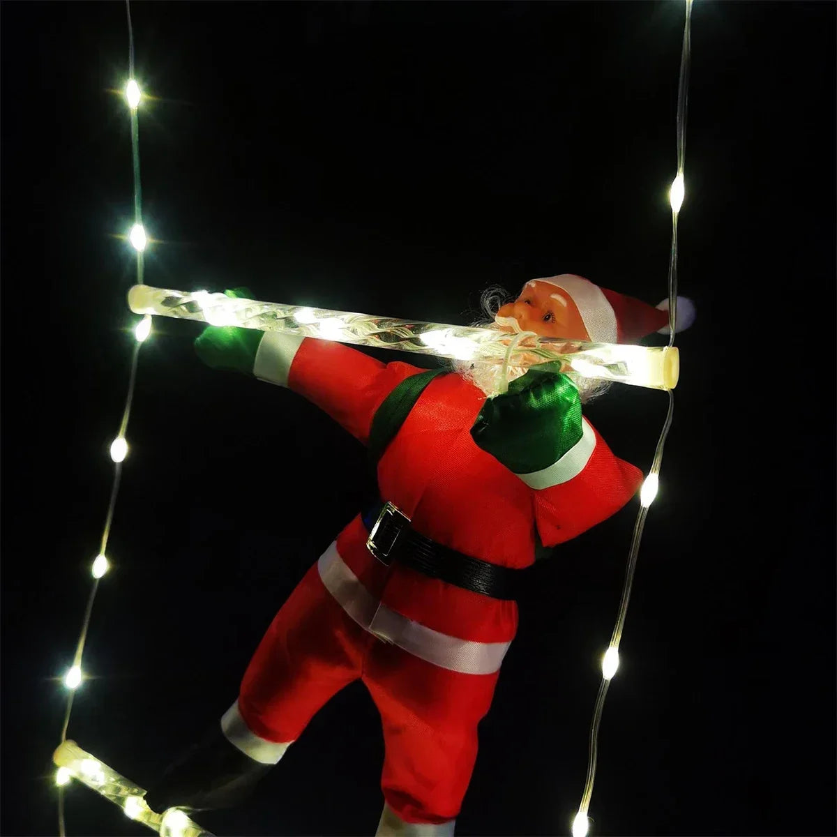 Santa Claus Climbing Ladder Light Decoration