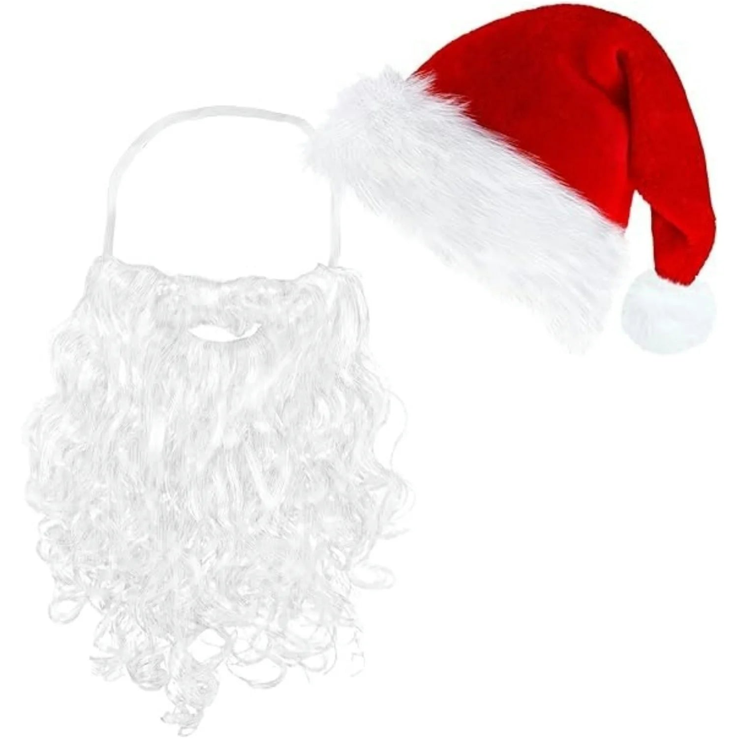 Fluffy Red Santa Hats for Adults