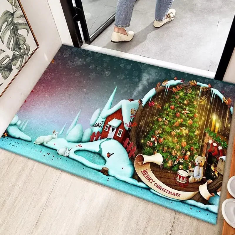 Christmas Family Entrance Doormat Rug