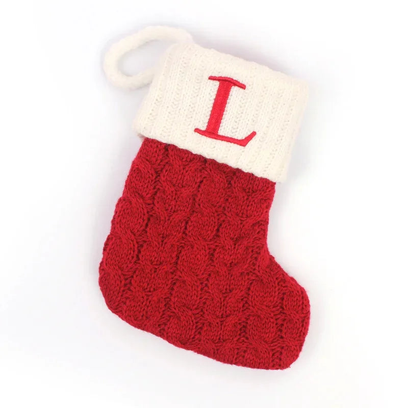 Personalized Knitted Christmas Stocking Decoration