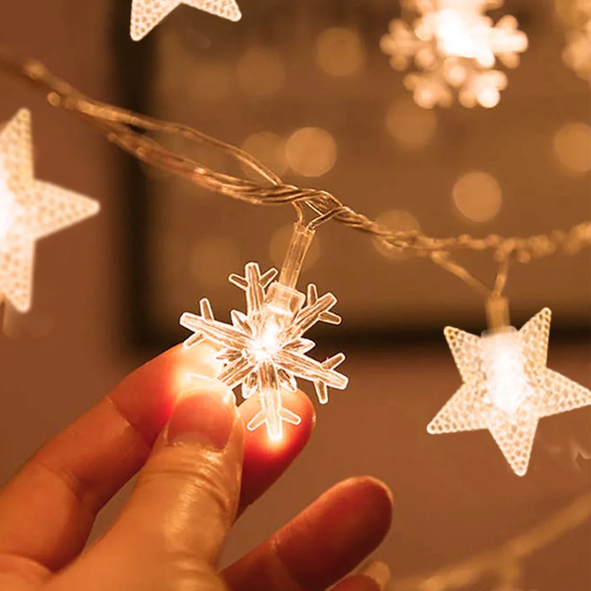 Snowflake LED Christmas Tree String Lights