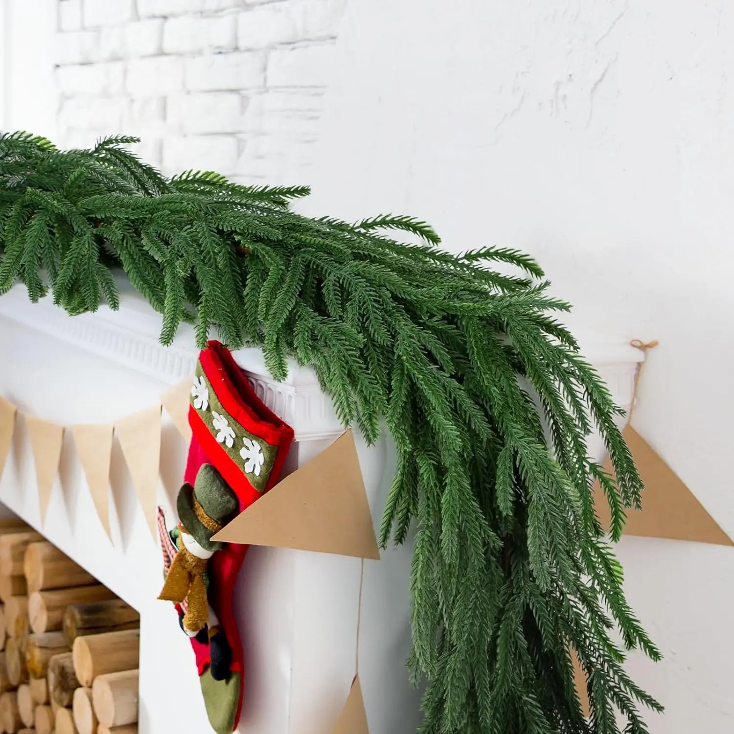 6FT Artificial Norfolk Pine Christmas Garlands