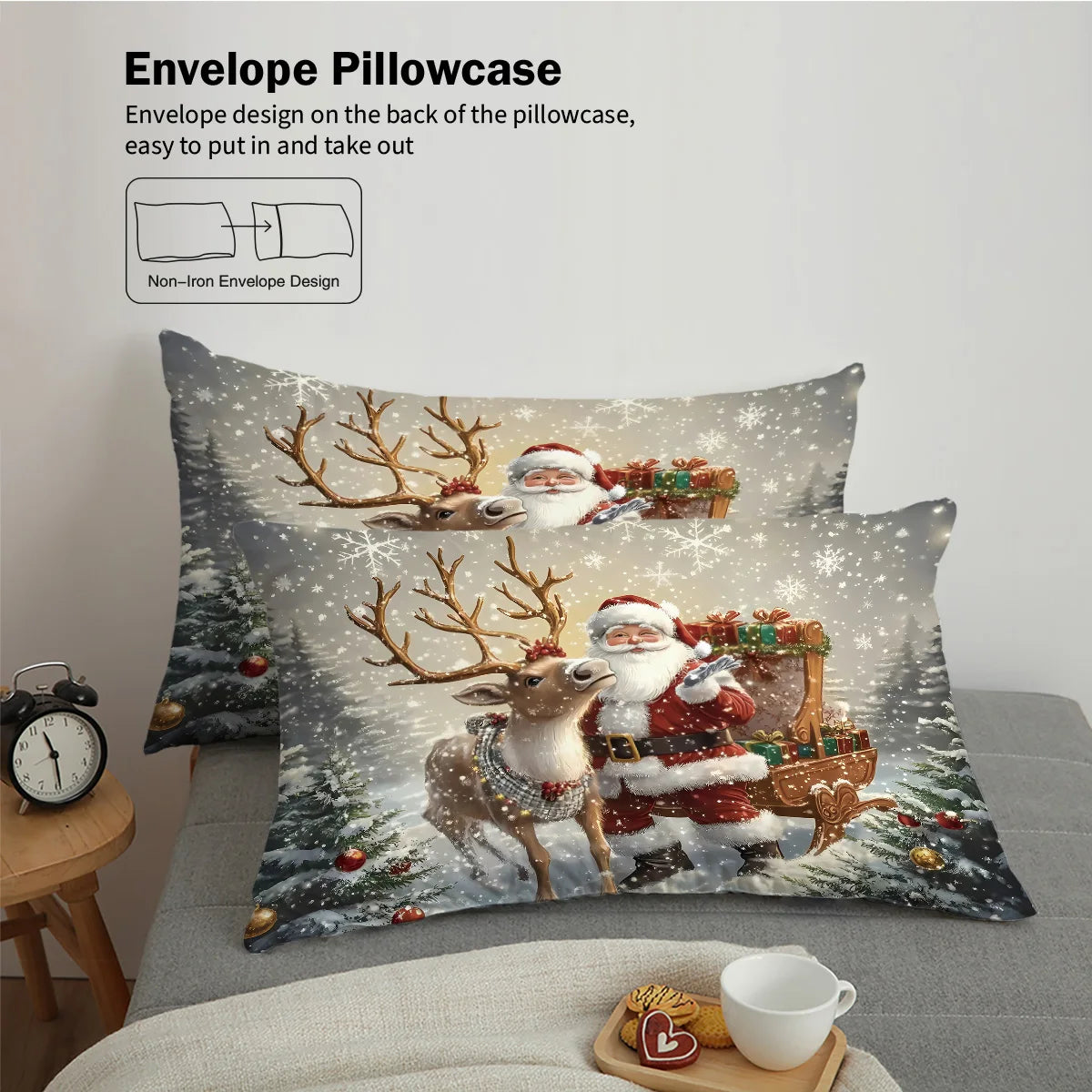 Santa Claus 3D Printed Bedding Set