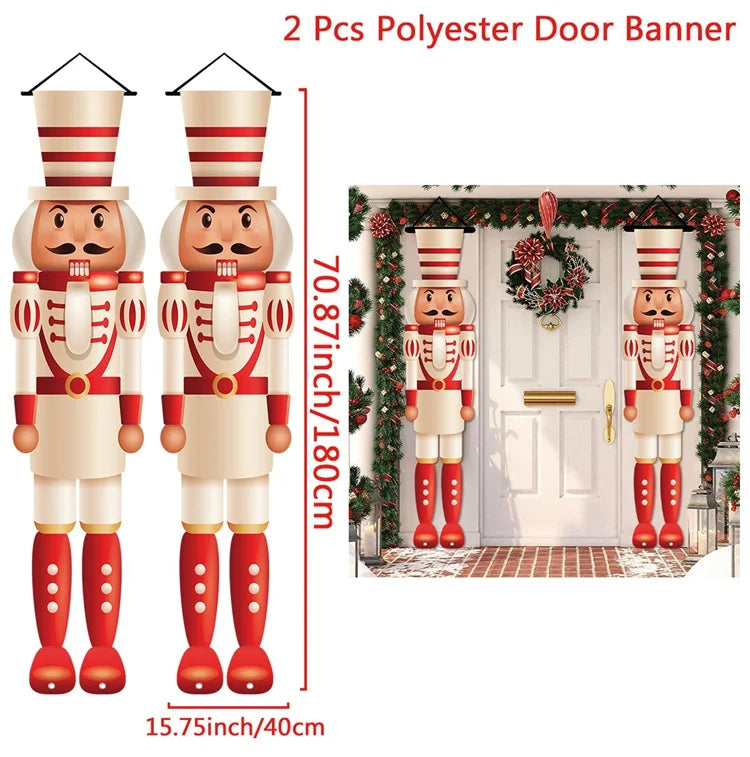 Merry Christmas 2025 Festive Door Banner