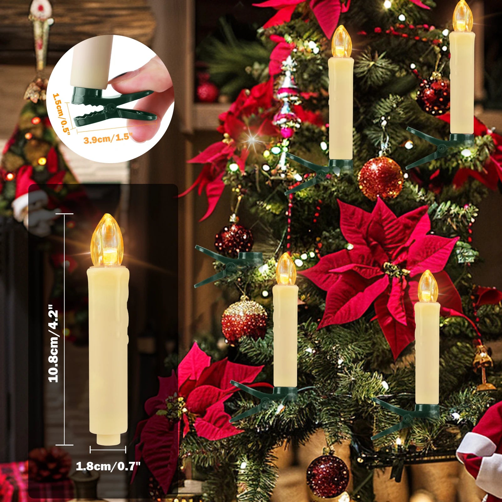 Flameless LED Taper Christmas Candles