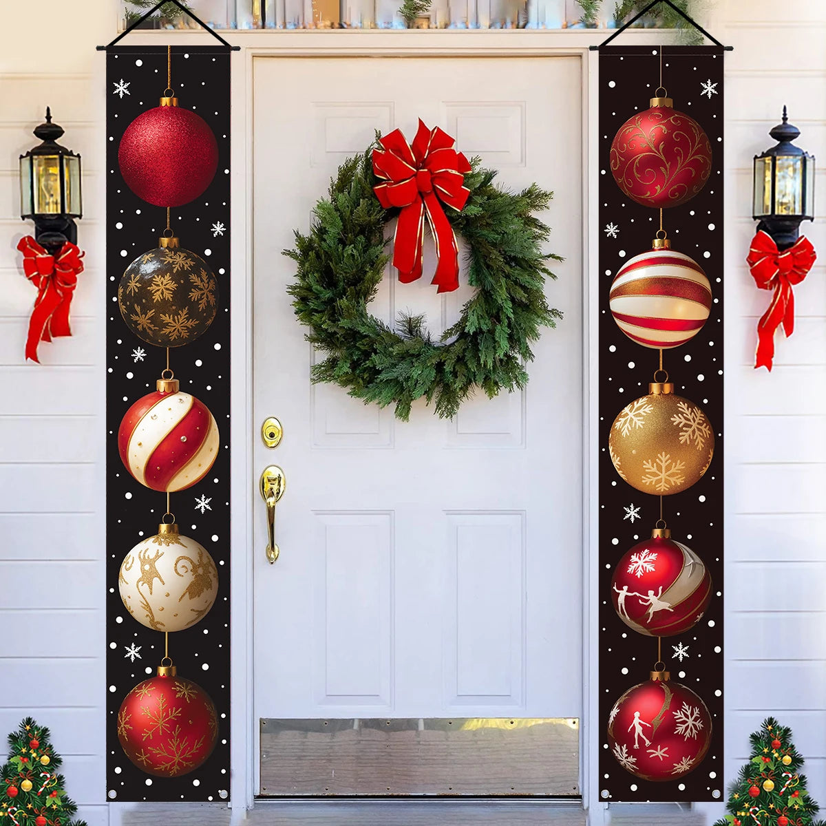 Merry Christmas 2025 Festive Door Banner