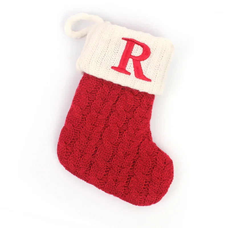 Personalized Knitted Christmas Stocking Decoration