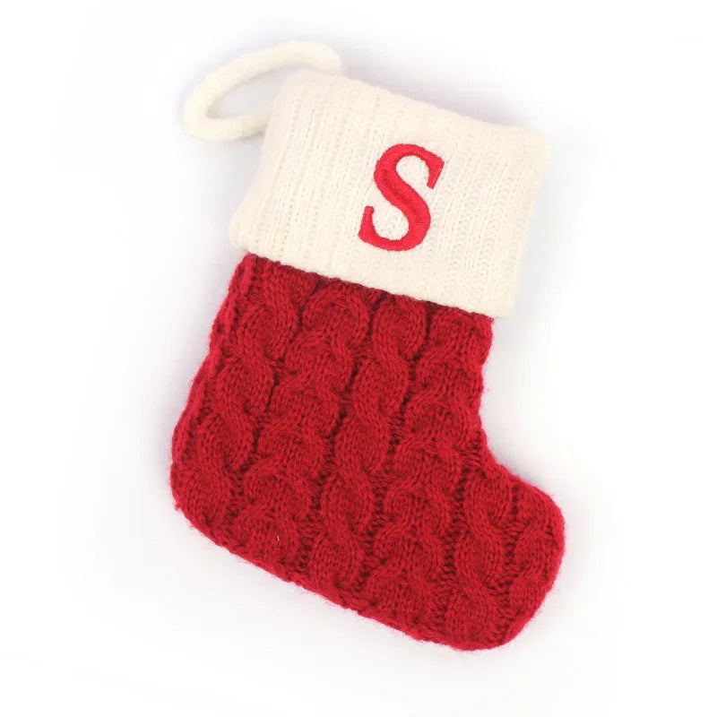 Personalized Knitted Christmas Stocking Decoration