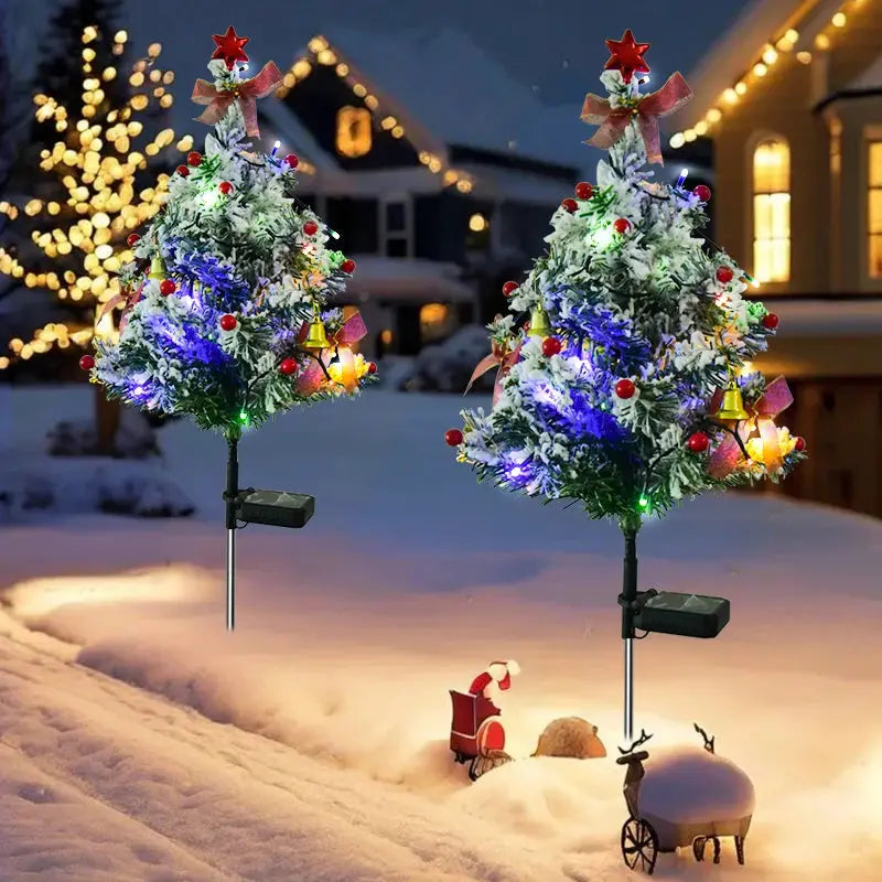 Waterproof Solar Snowflake Christmas Tree Lights