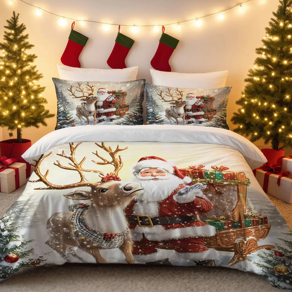 Santa Claus 3D Printed Bedding Set