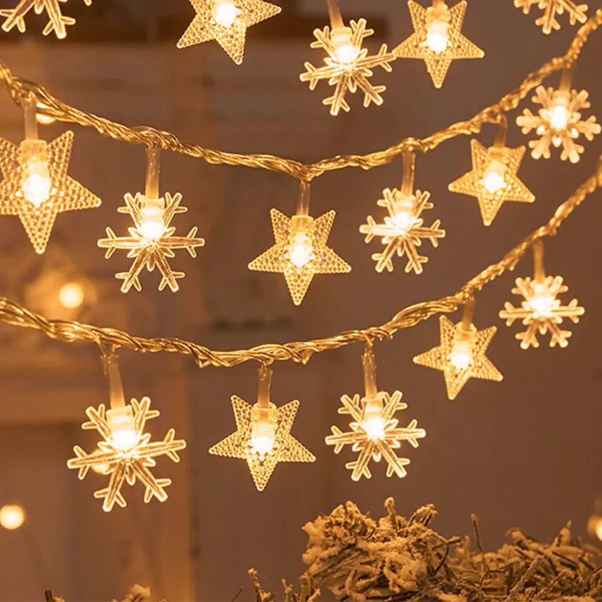 Snowflake LED Christmas Tree String Lights