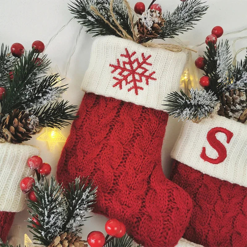Personalized Knitted Christmas Stocking Decoration