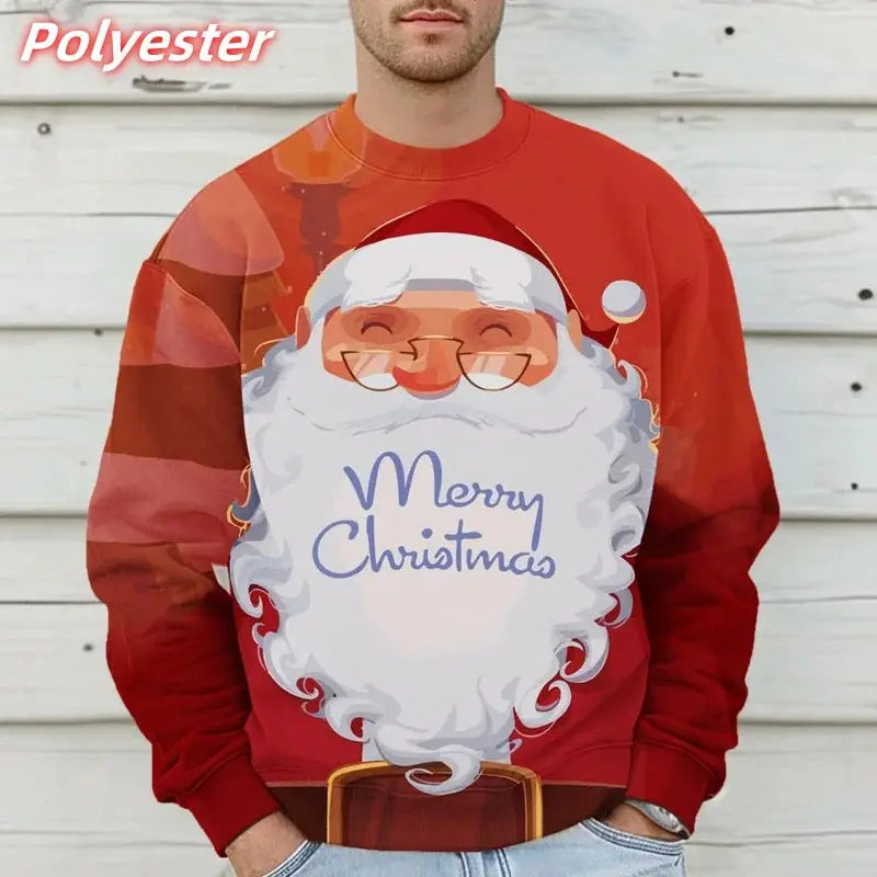 Men’s 3D Printed Santa Claus Hoodie